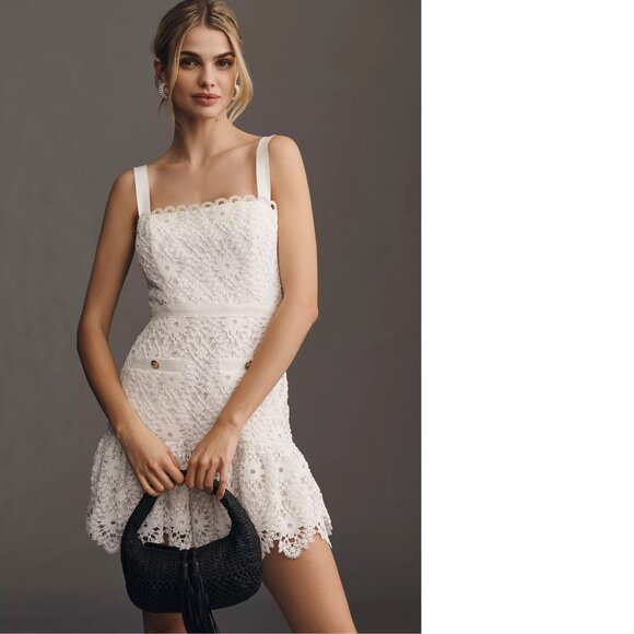 By Anthropologie Saylor Verena Lace Mini Dress M  new with tag nwt - Picture 1 of 9